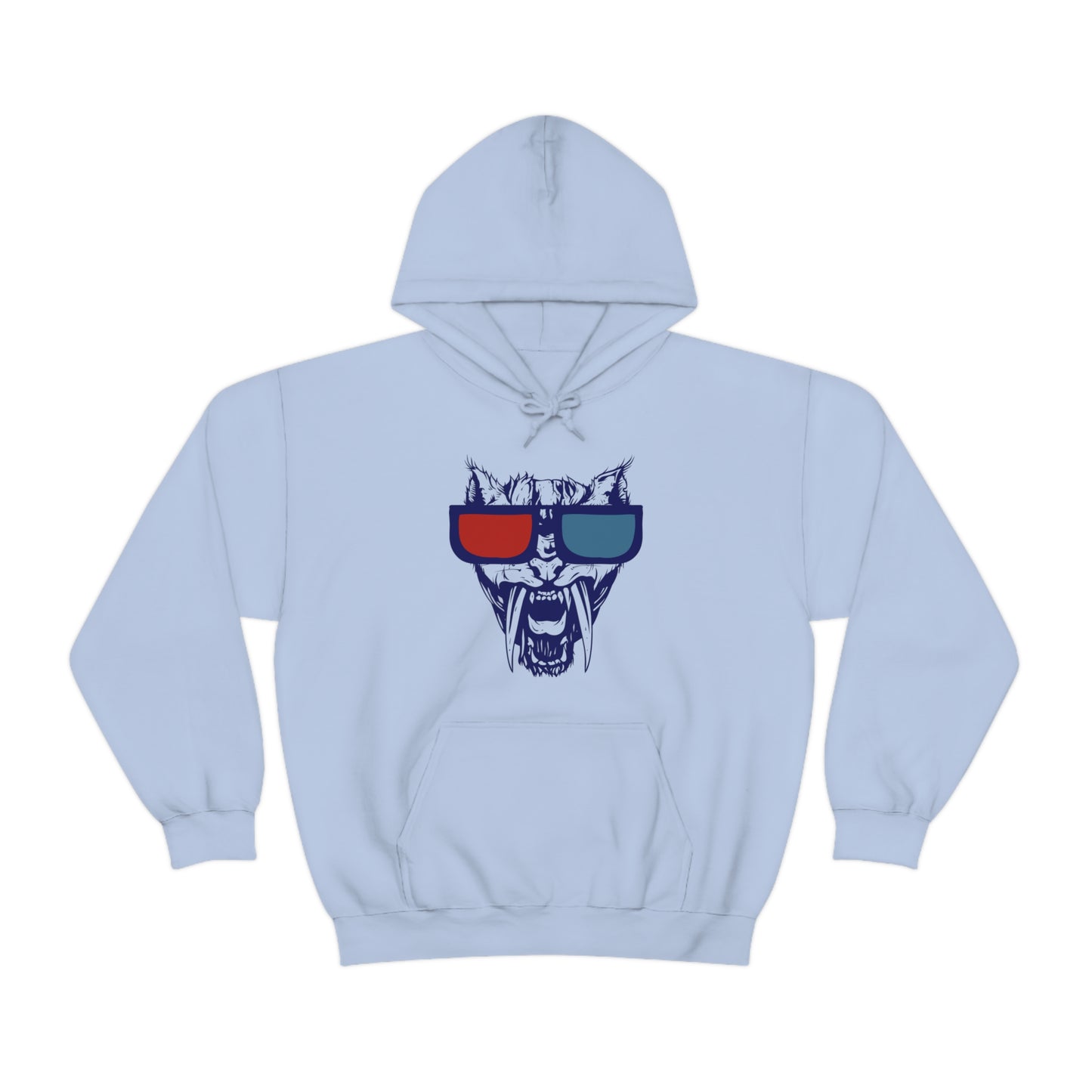 3D Glasses Tiger Hoodie