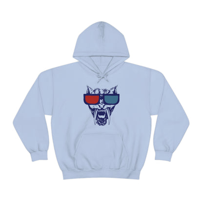 3D Glasses Tiger Hoodie