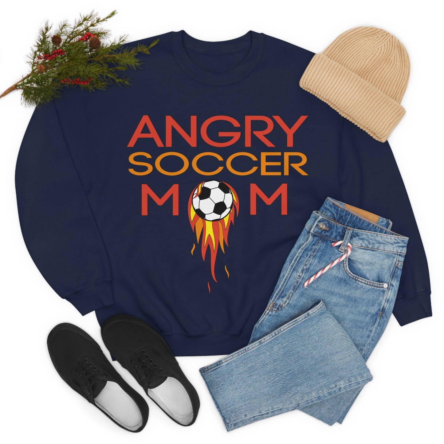 Angry soccer mom Crewneck Sweatshirt