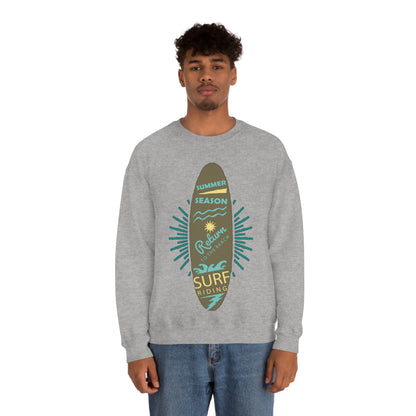 Surf Riding Summer Crewneck Sweatshirt