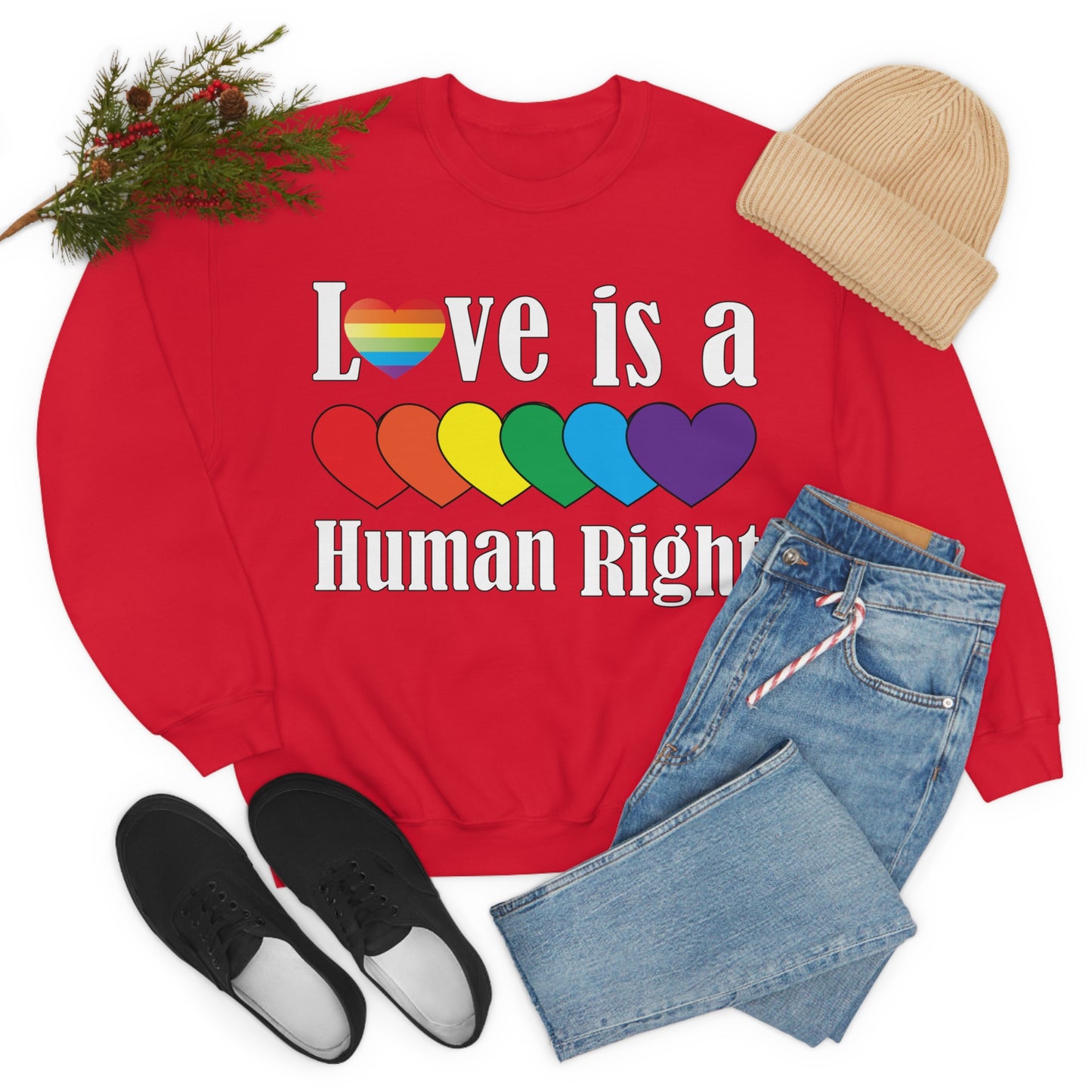 Love is a Human right Crewneck Sweatshirt