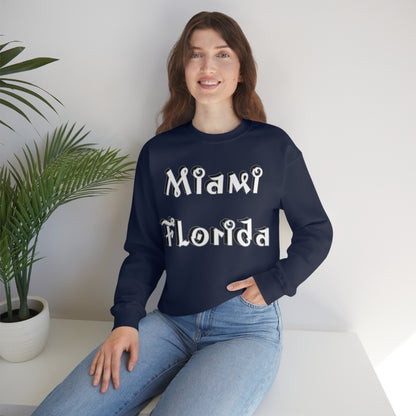 Miami Florida Graffiti Crewneck Sweatshirt