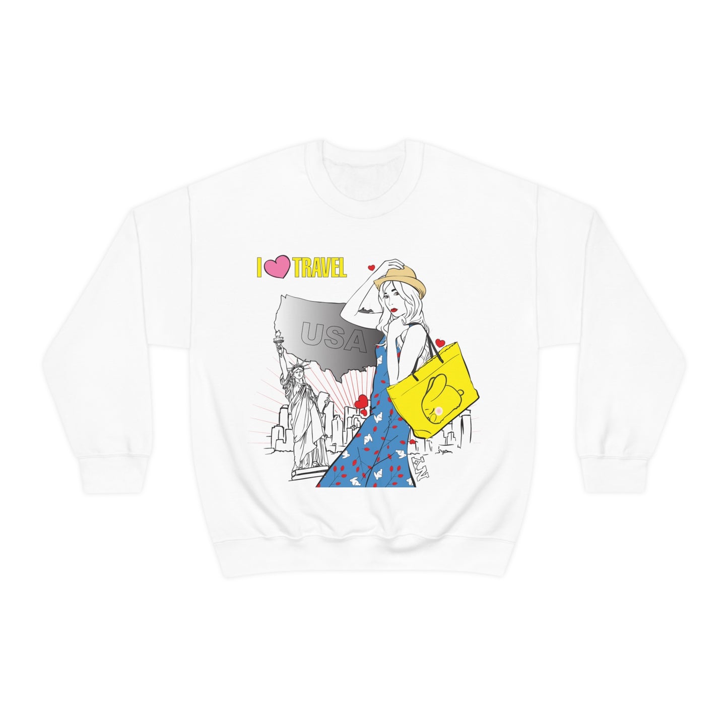 I love to travel _1 Crewneck Sweatshirt