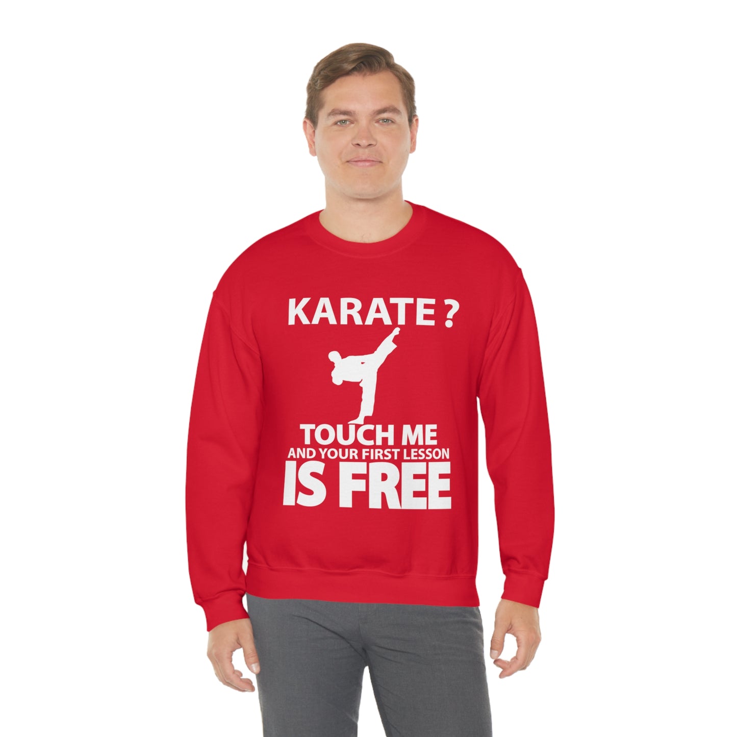 karate first lesson free Crewneck Sweatshirt