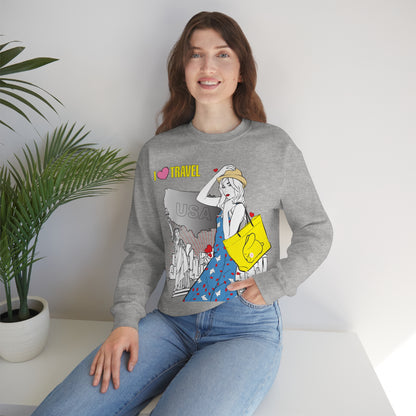 I love to travel _1 Crewneck Sweatshirt