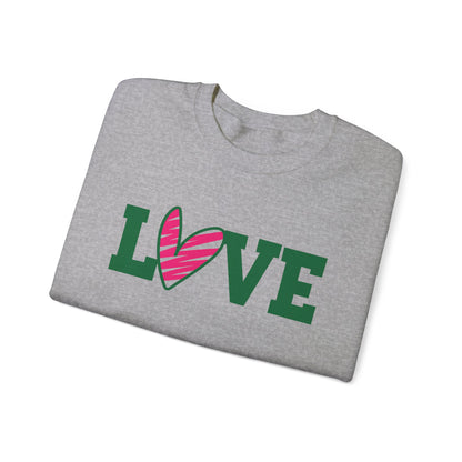 Love stripped heart Crewneck Sweatshirt