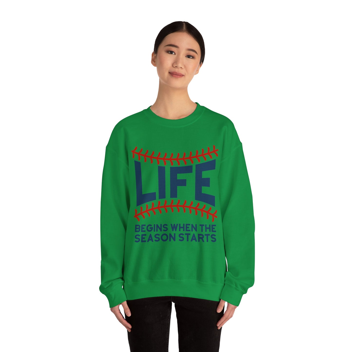 Life Begins When Season Starts Crewneck Sweatshirt