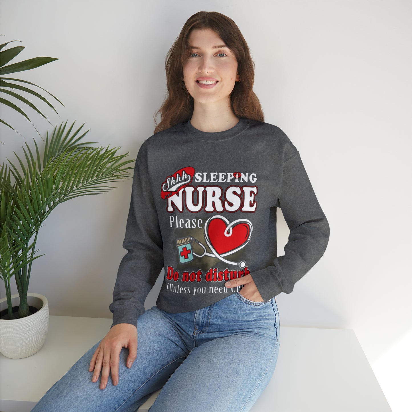 Sleeping nurse Crewneck Sweatshirt