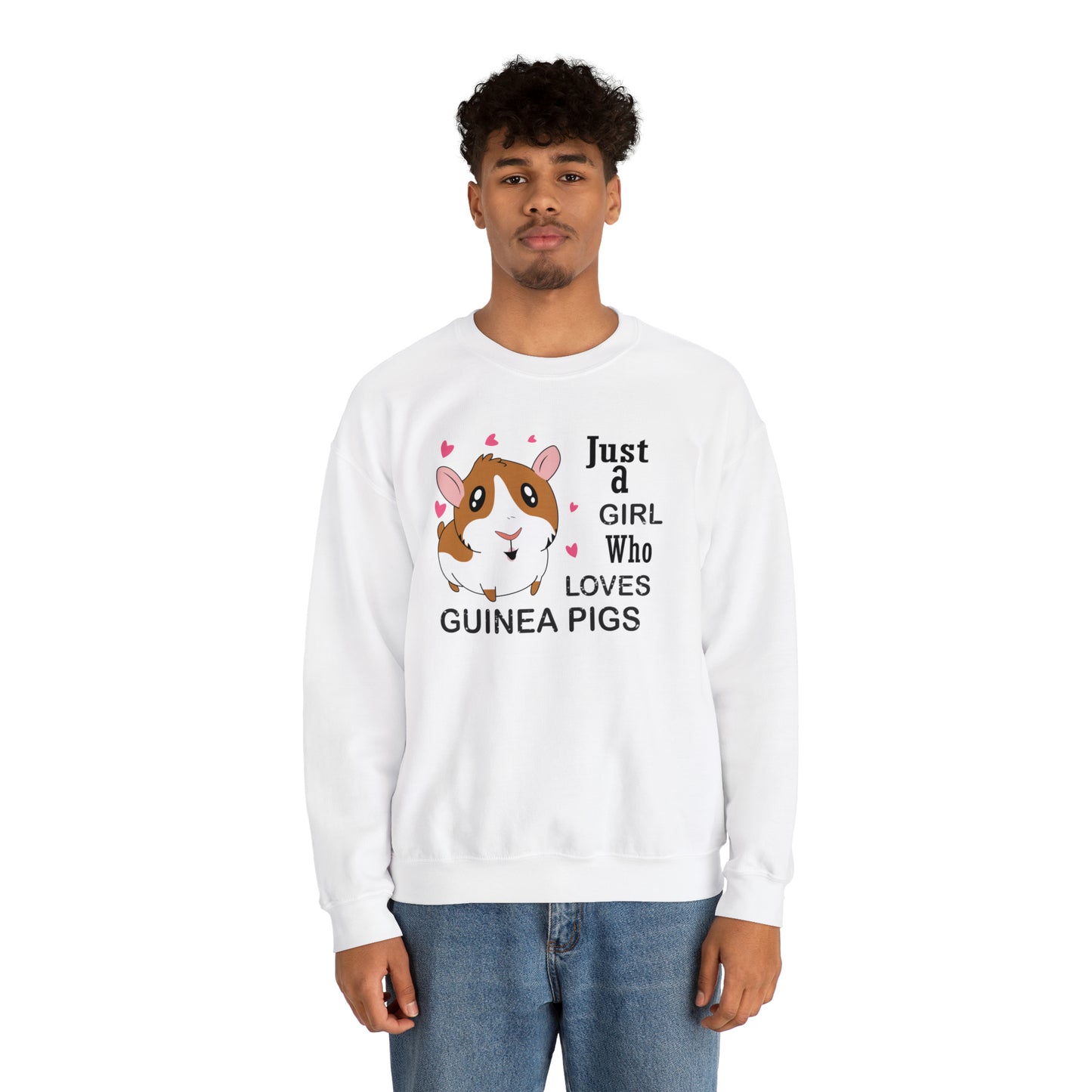 A girl who loves guinea pigs Crewneck Sweatshirt