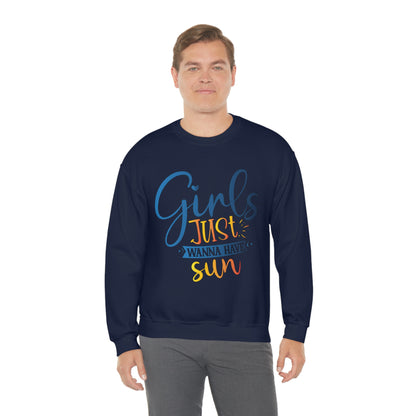 Girls Just Wanna Have Sun Crewneck Sweatshirt