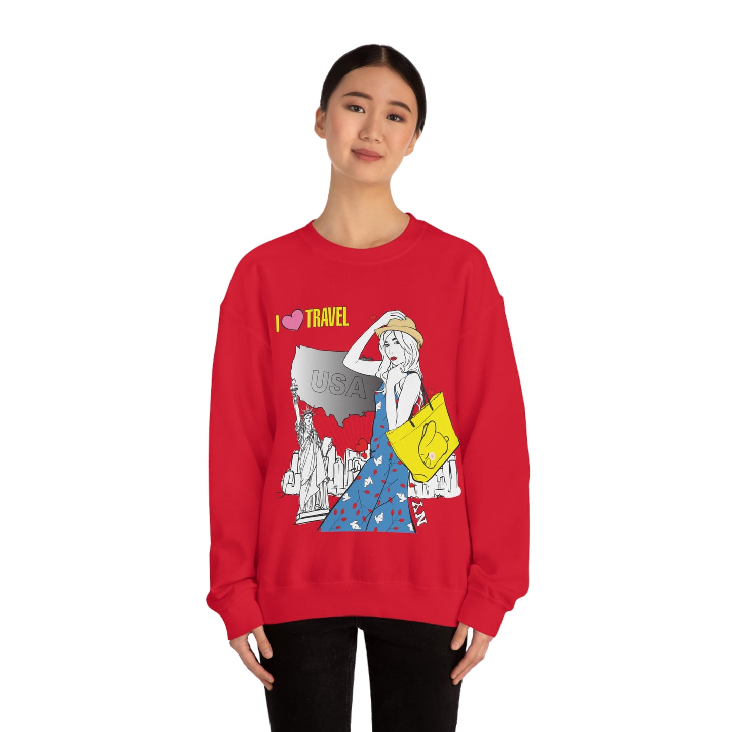 I love to travel _1 Crewneck Sweatshirt