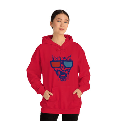 3D Glasses Tiger Hoodie