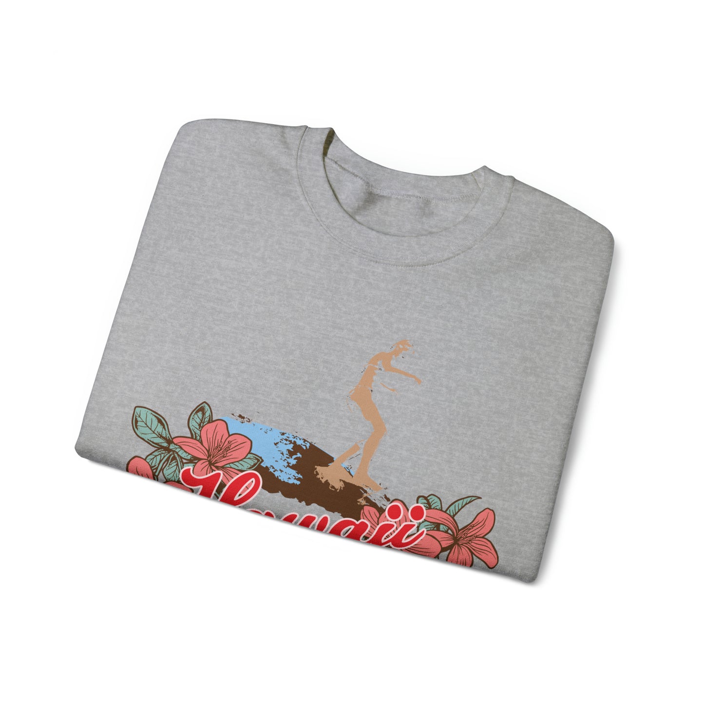 Hawaii Floral Surf Crewneck Sweatshirt