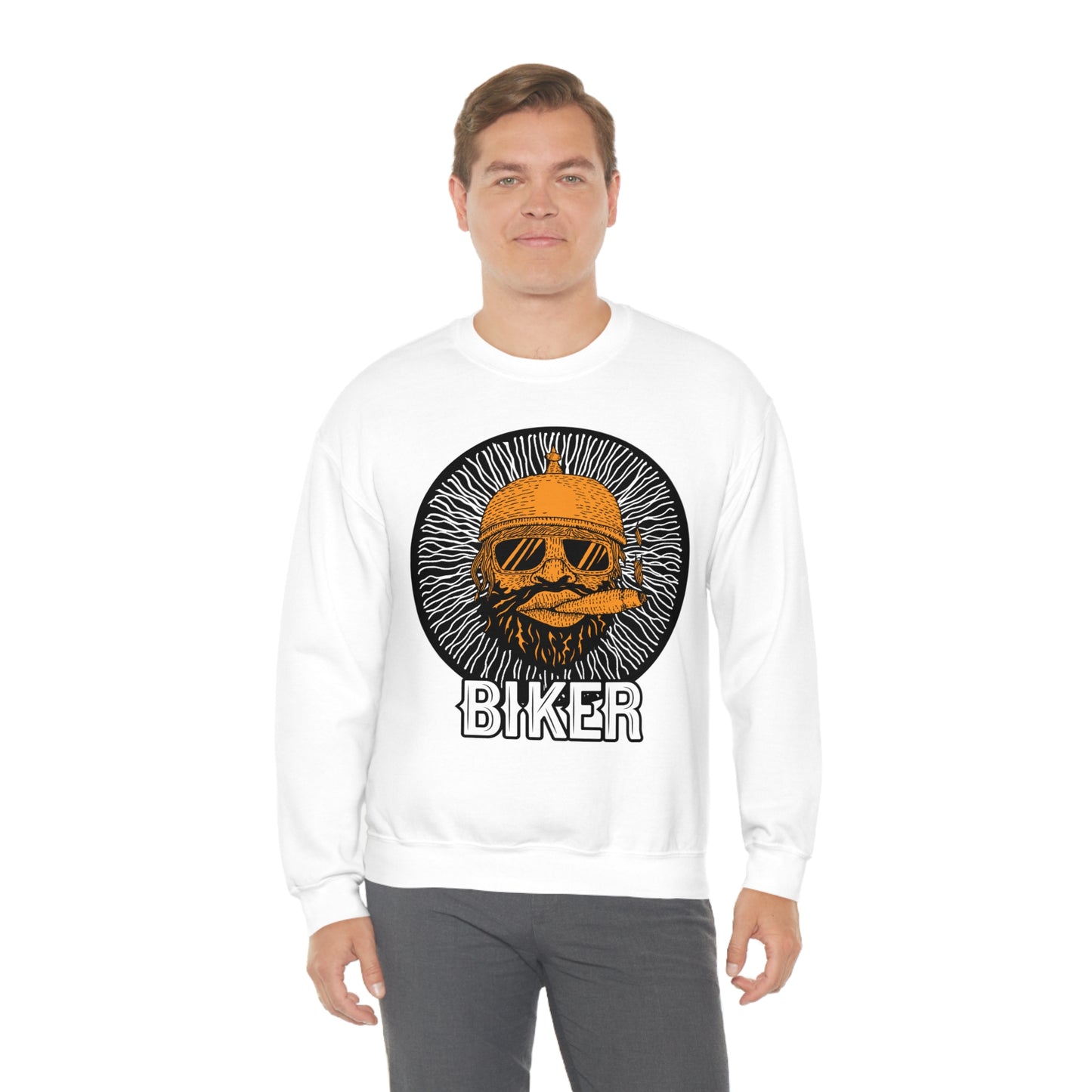 Cool Biker Crewneck Sweatshirt