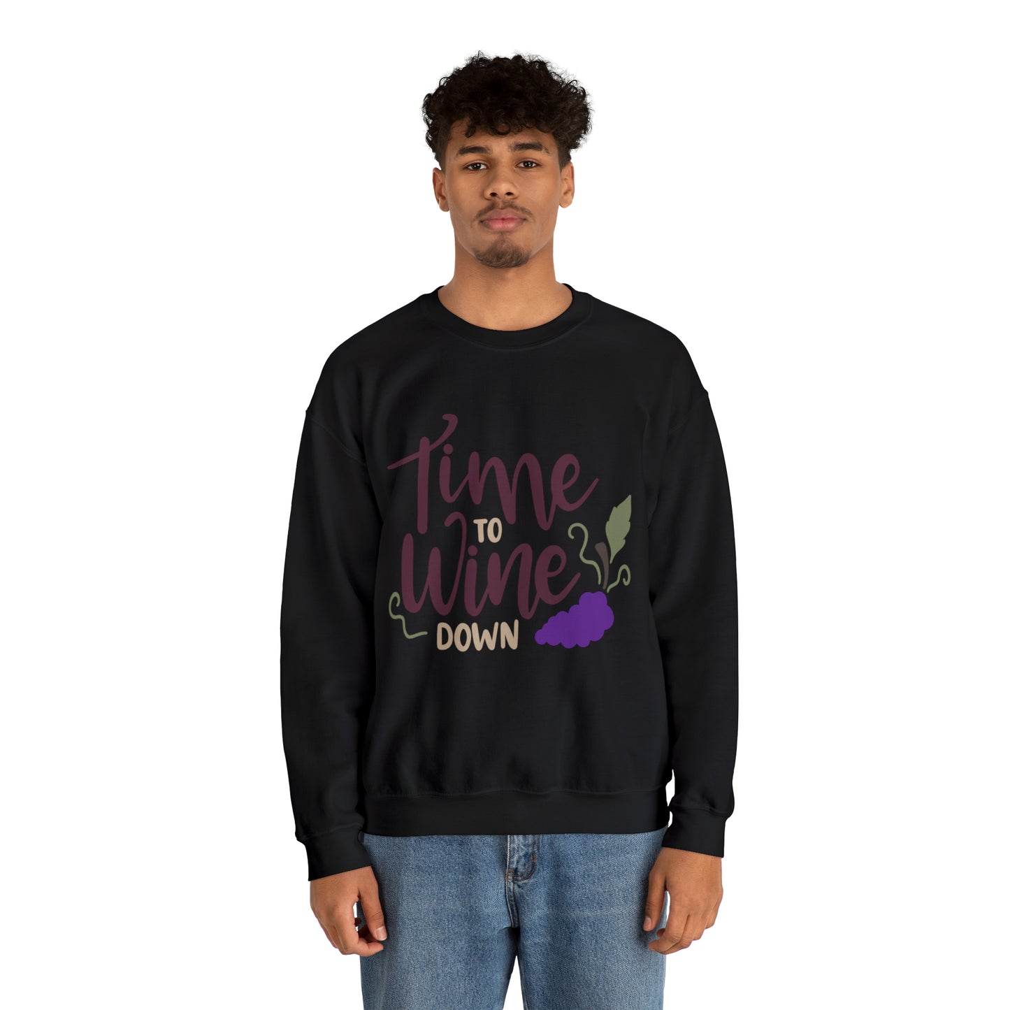 Time_to_wine_down Crewneck Sweatshirt