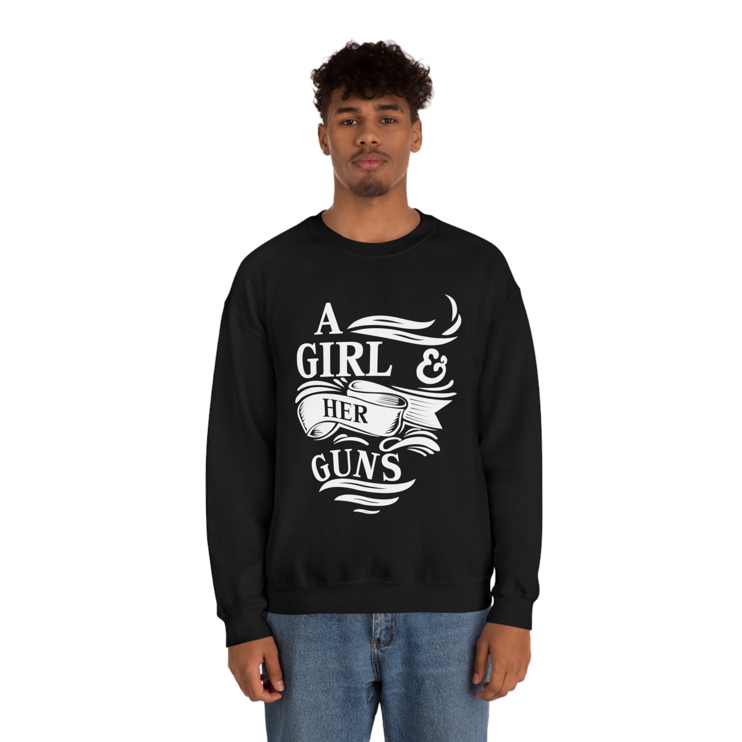 A Girl and Her Guns Crewneck Sweatshirt