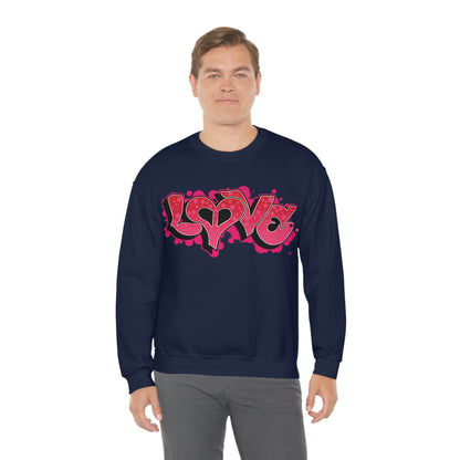 Peace and Love graffiti Crewneck Sweatshirt