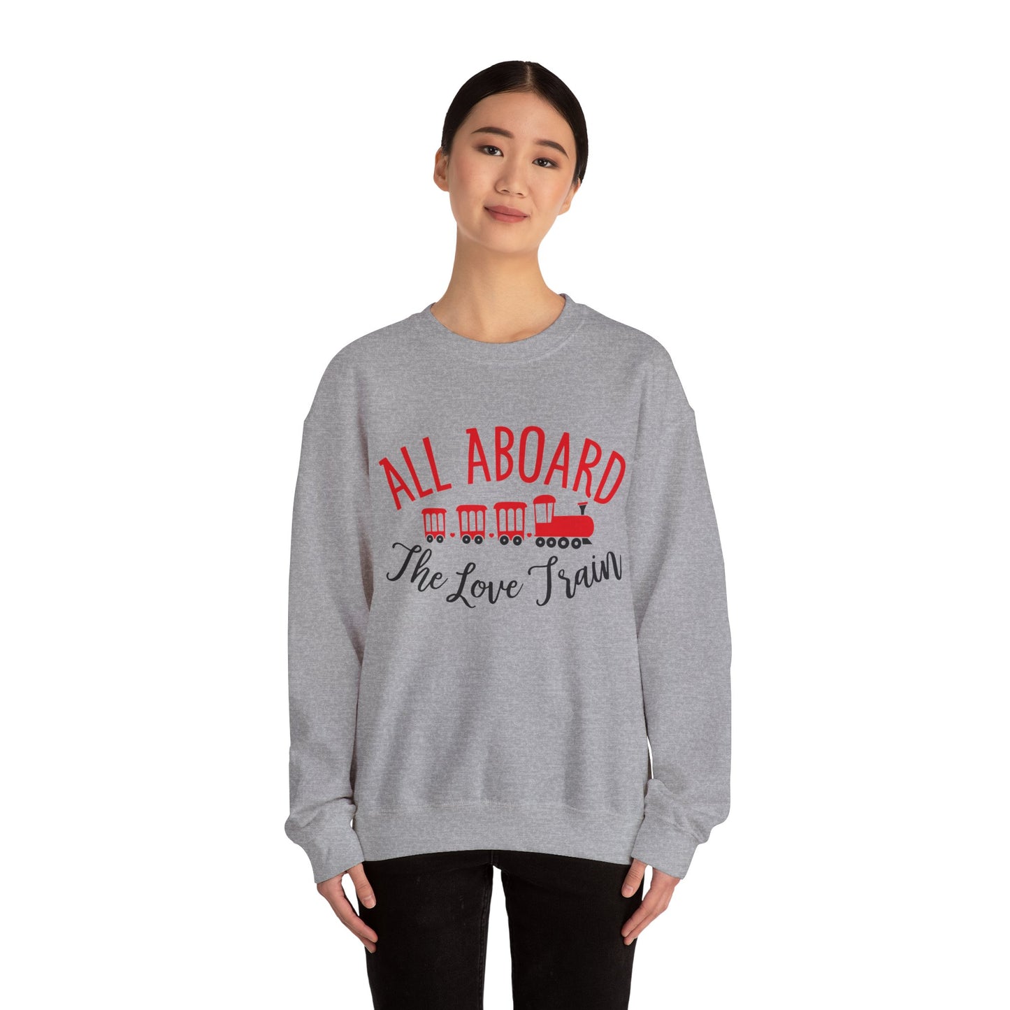 All-Aboard-The-Love-Train Crewneck Sweatshirt