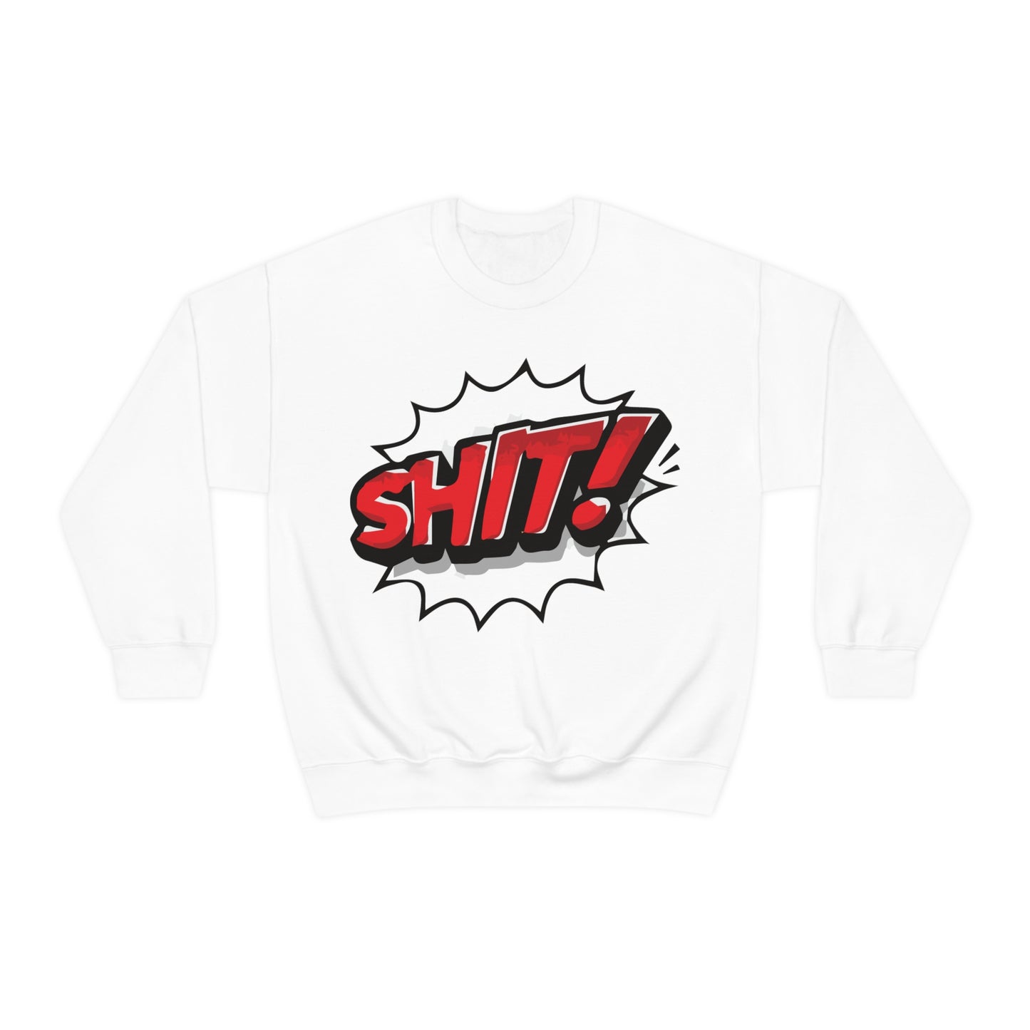 Shit! colorful graphic Crewneck Sweatshirt