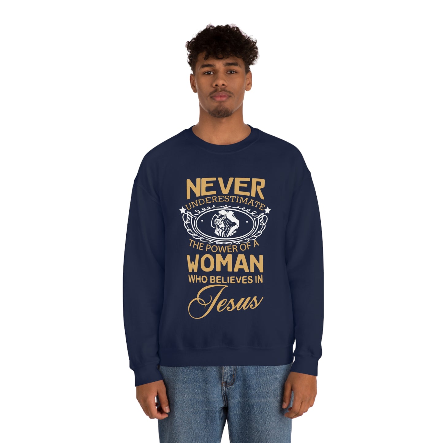 Never underestimate a woman Crewneck Sweatshirt