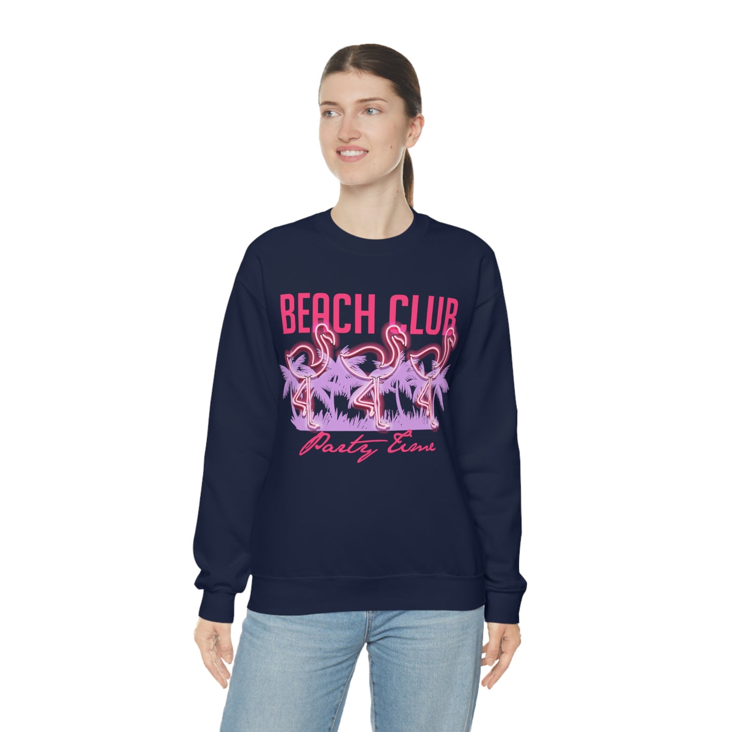 Beach Club Party Time Crewneck Sweatshirt