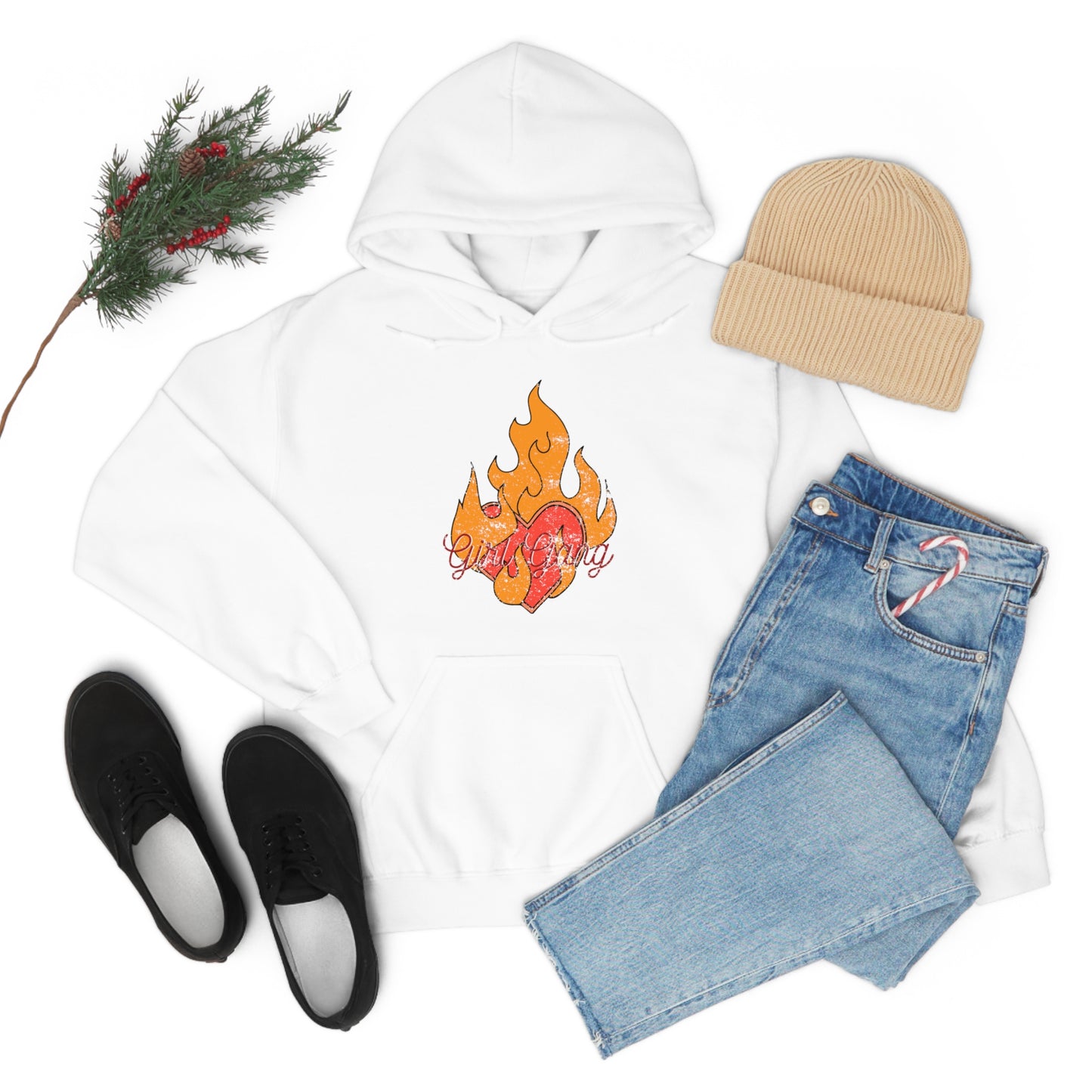 Girl Gang on Fire Hoodie