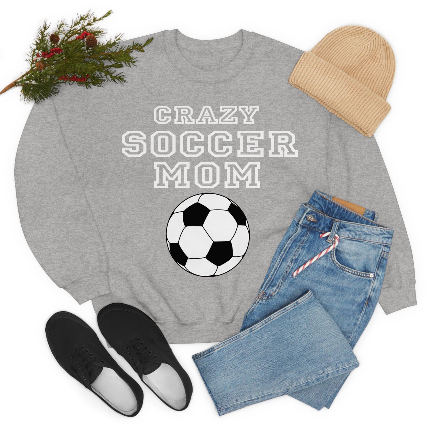 Crazy soccer mom Crewneck Sweatshirt