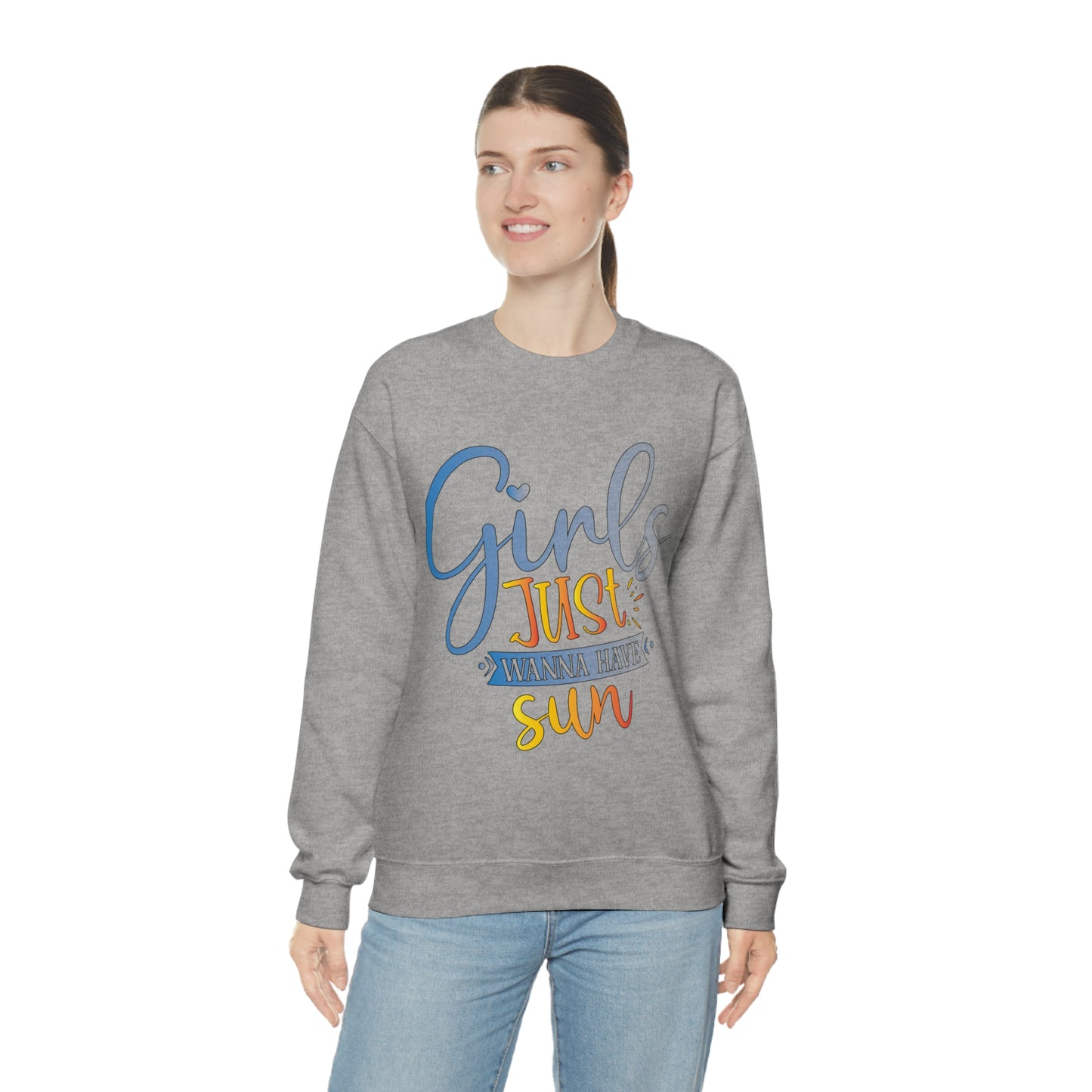 Girls Just Wanna Have Sun Crewneck Sweatshirt