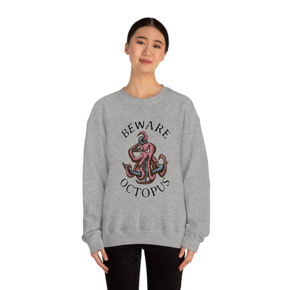 Beware Octopus Crewneck Sweatshirt