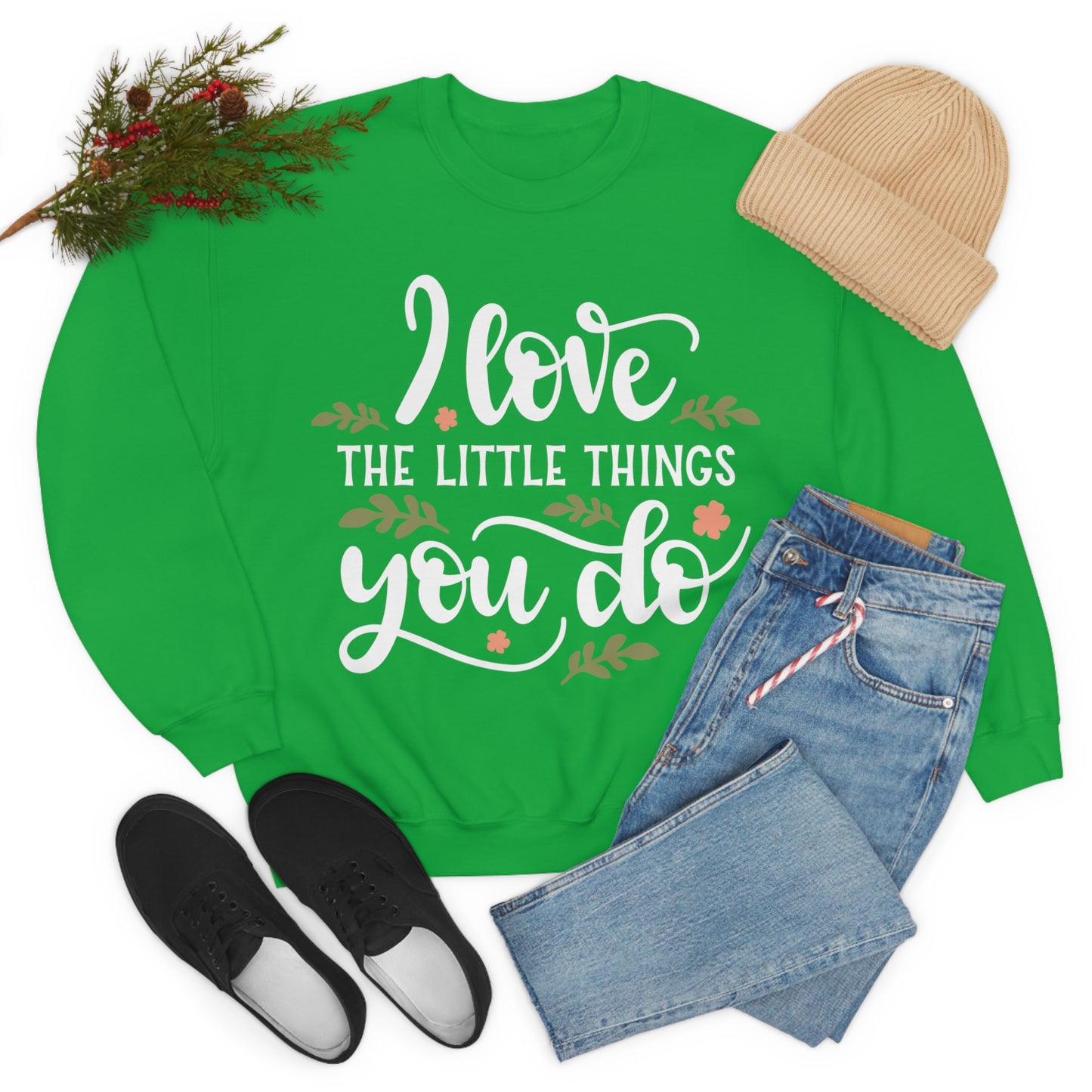 I_love_the_little_things_you_do Crewneck Sweatshirt