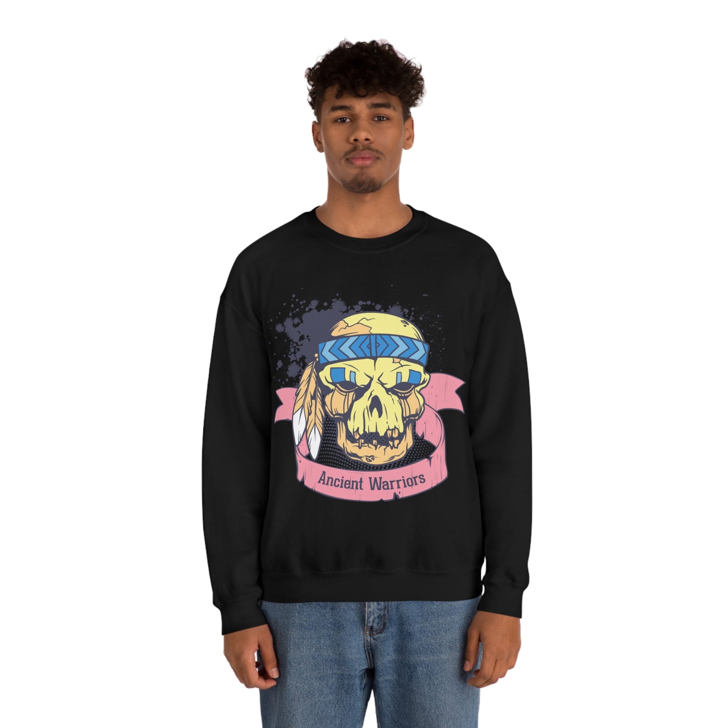 Ancient Warrior Skull Chief Crewneck Sweatshirt