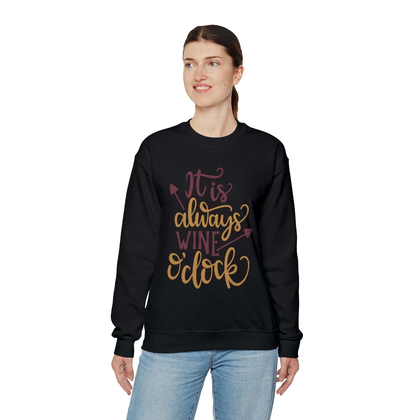 It_is_always_wine_oclock Crewneck Sweatshirt