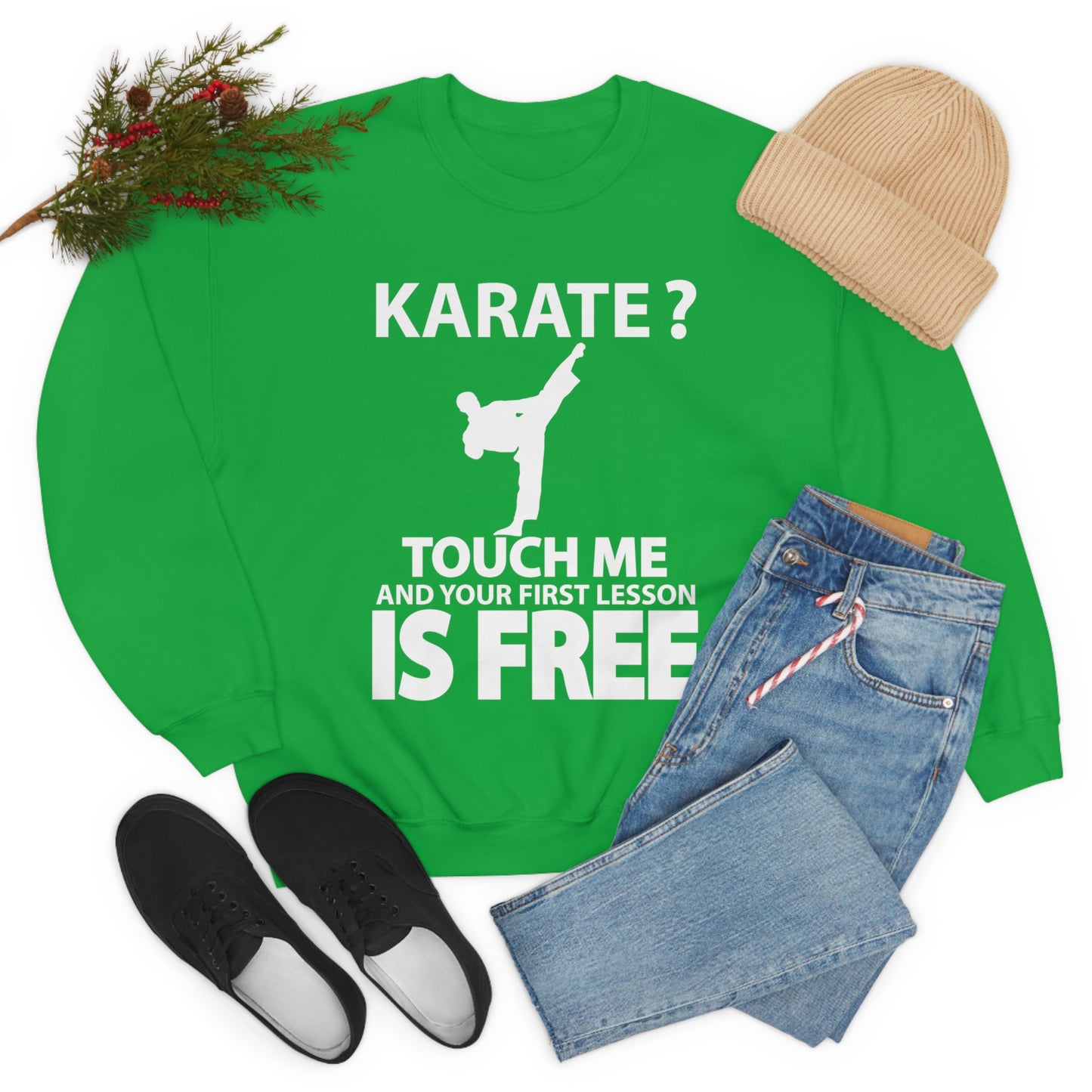 karate first lesson free Crewneck Sweatshirt