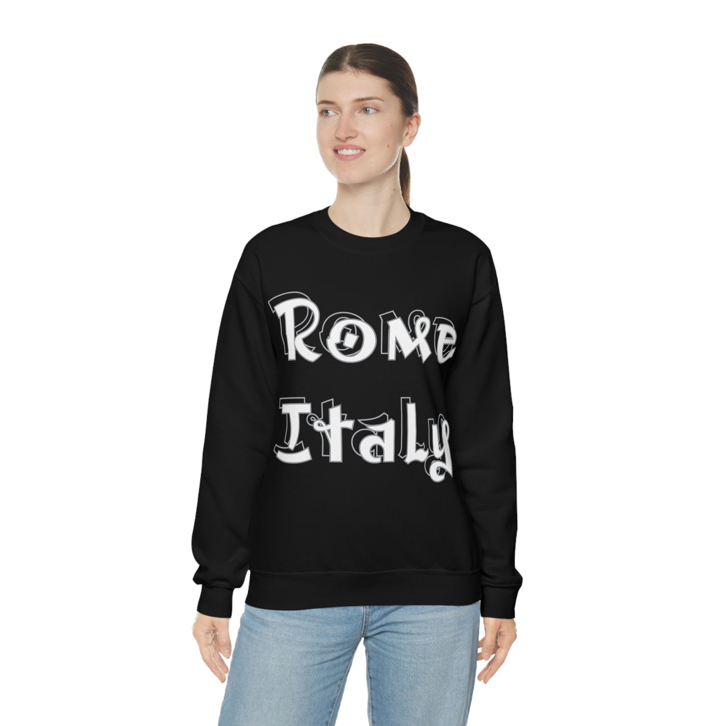 Rome Italy Graffiti Crewneck Sweatshirt