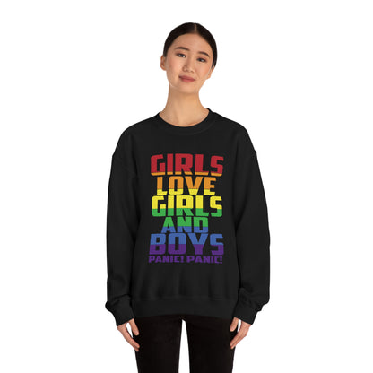 Girls Love Girls and Boys Crewneck Sweatshirt