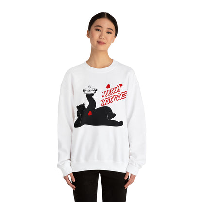 i love hot dogs Crewneck Sweatshirt