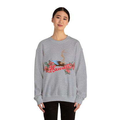 Hawaii Floral Surf Crewneck Sweatshirt