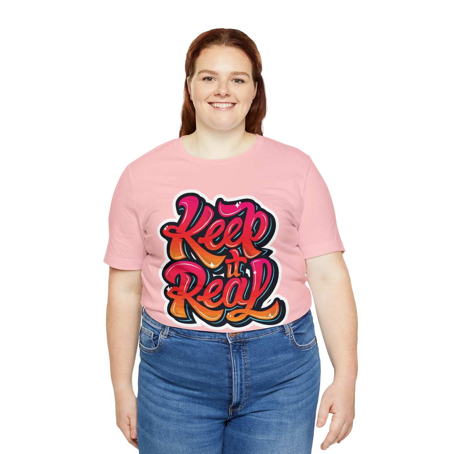 Keep it real colorful graffiti logo T-Shirt