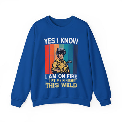 I know I'm on fire vintage  Crewneck Sweatshirt