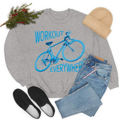 Workout everywhere bike Crewneck Sweatshirt