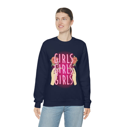 Girls Girls Girls Crewneck Sweatshirt