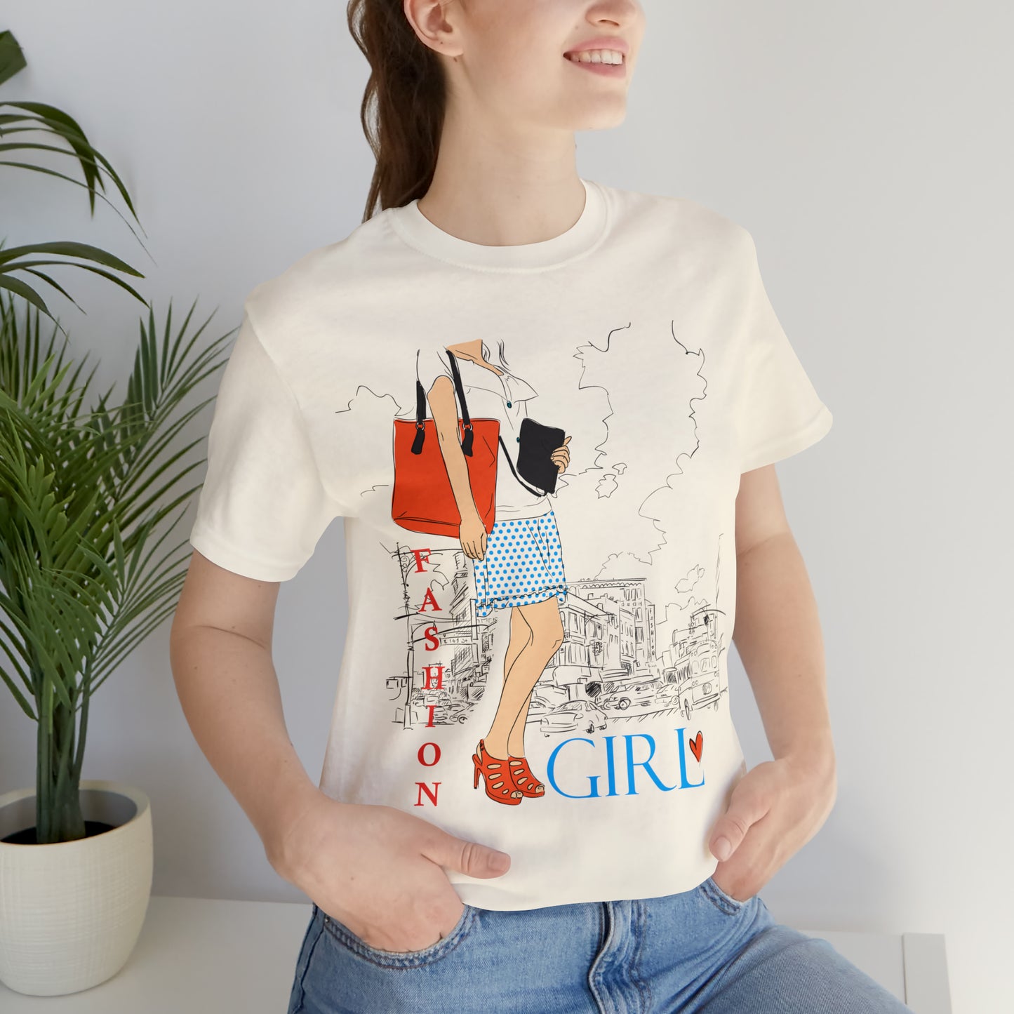 Fashion girl with a bag T-Shirt