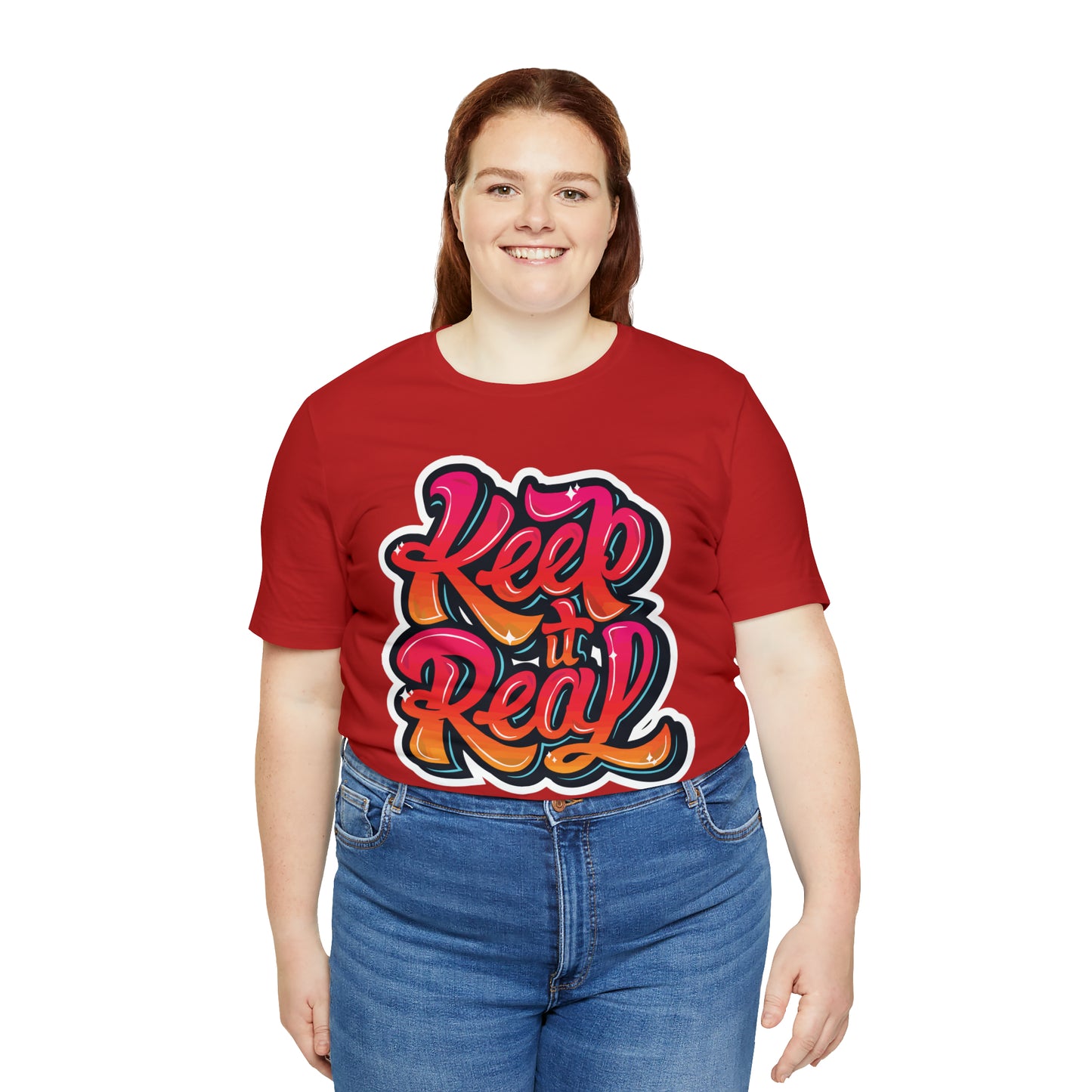 Keep it real colorful graffiti logo T-Shirt