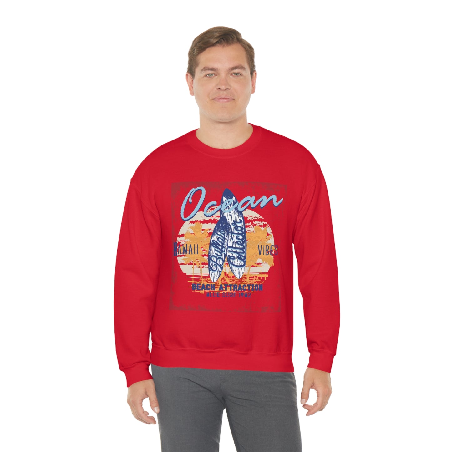 Ocean Hawaii Vibes Crewneck Sweatshirt