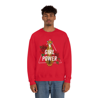 Girl Power Cheetah Edition Crewneck Sweatshirt