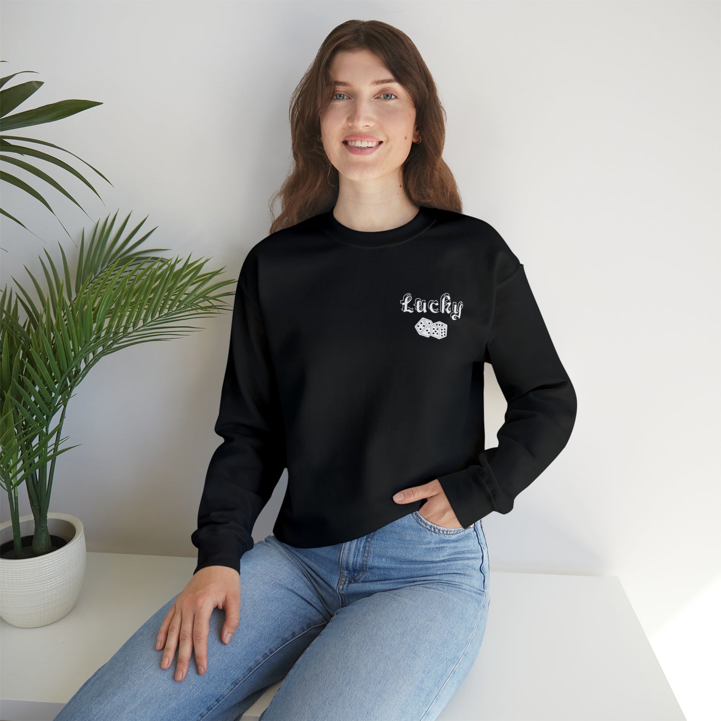 Lucky Front and back Crewneck Sweatshirt