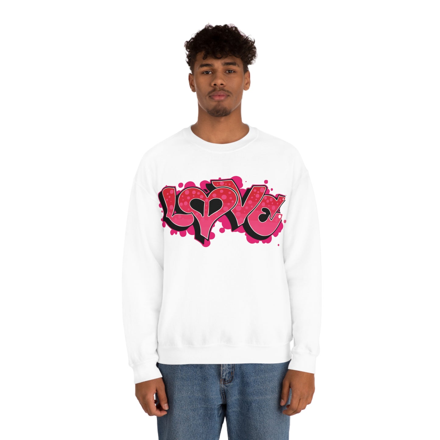 Peace and Love graffiti Crewneck Sweatshirt