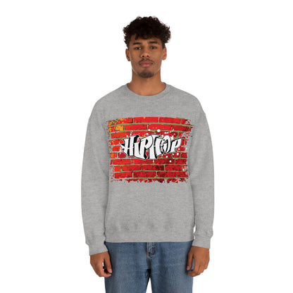 Hip Hop graffiti on the wall Crewneck Sweatshirt