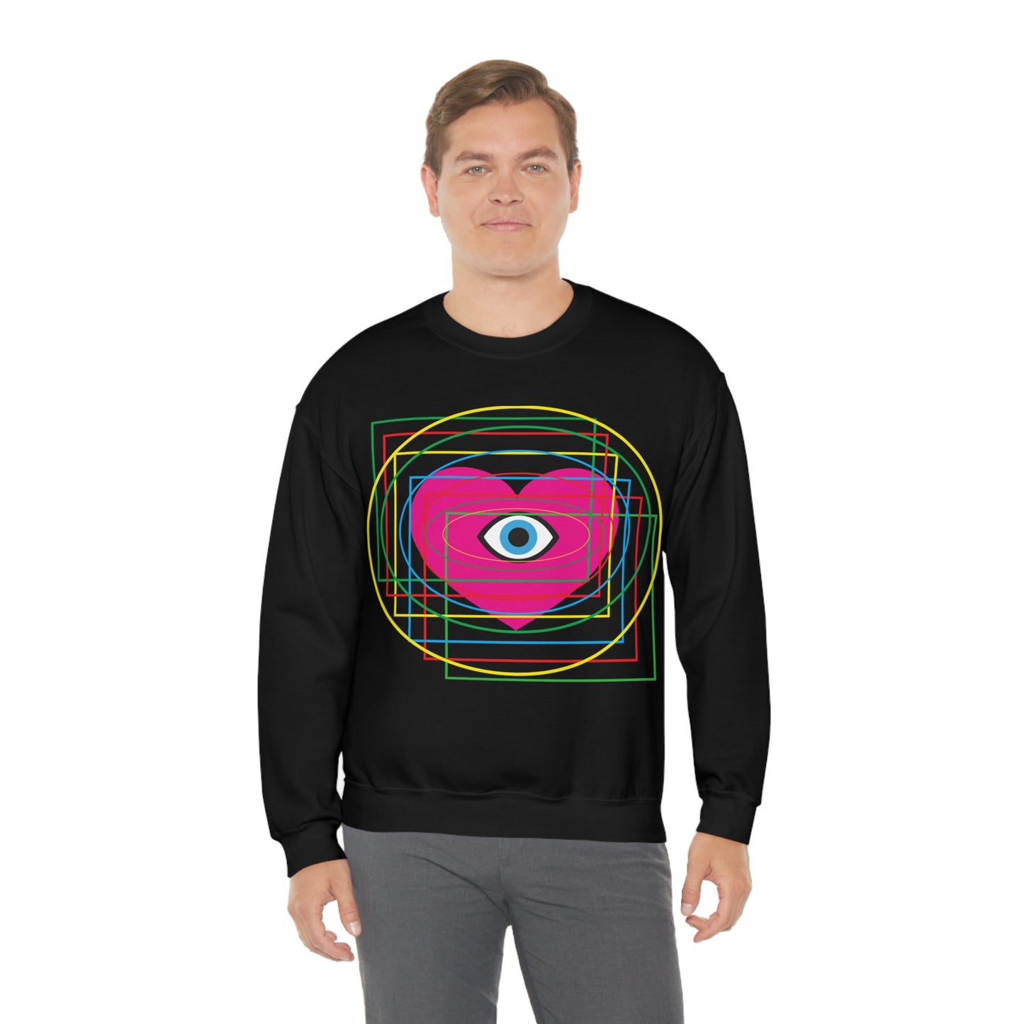 Eye Love in all dimension Crewneck Sweatshirt