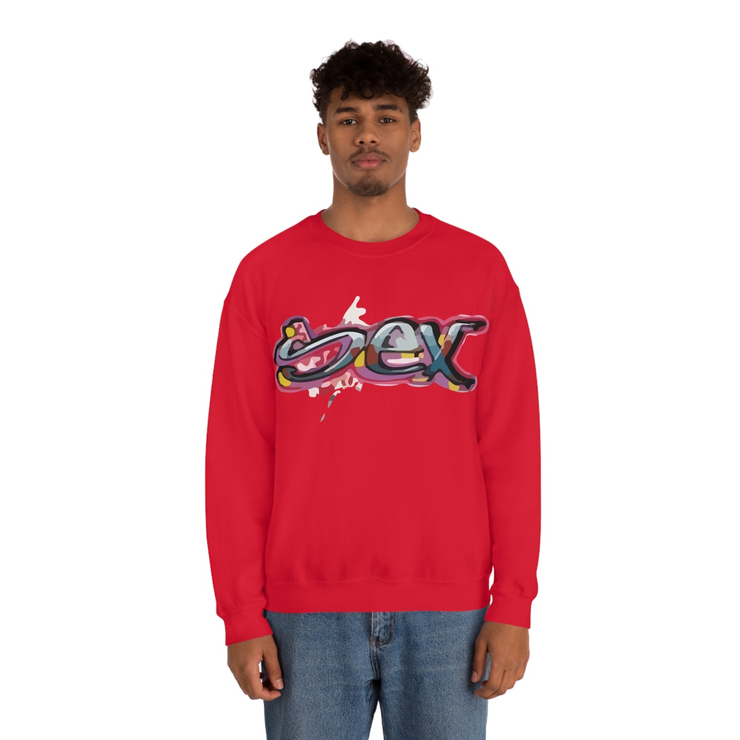 Sex colorful graffiti Crewneck Sweatshirt